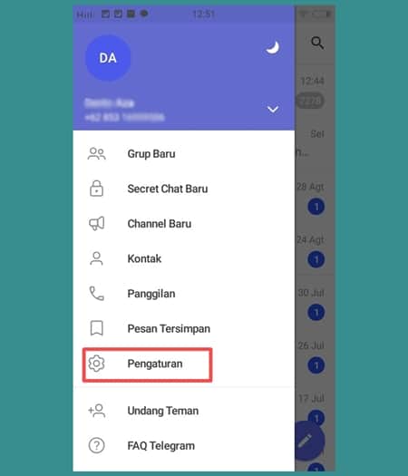 how to change telegram theme